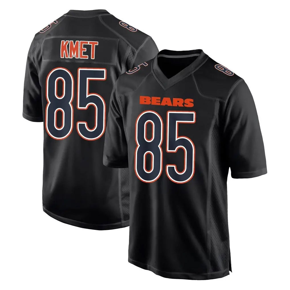 C.Bears #85 Cole Kmet Player Carbon Black Fashion Game Gdoa Stitched Jerseys