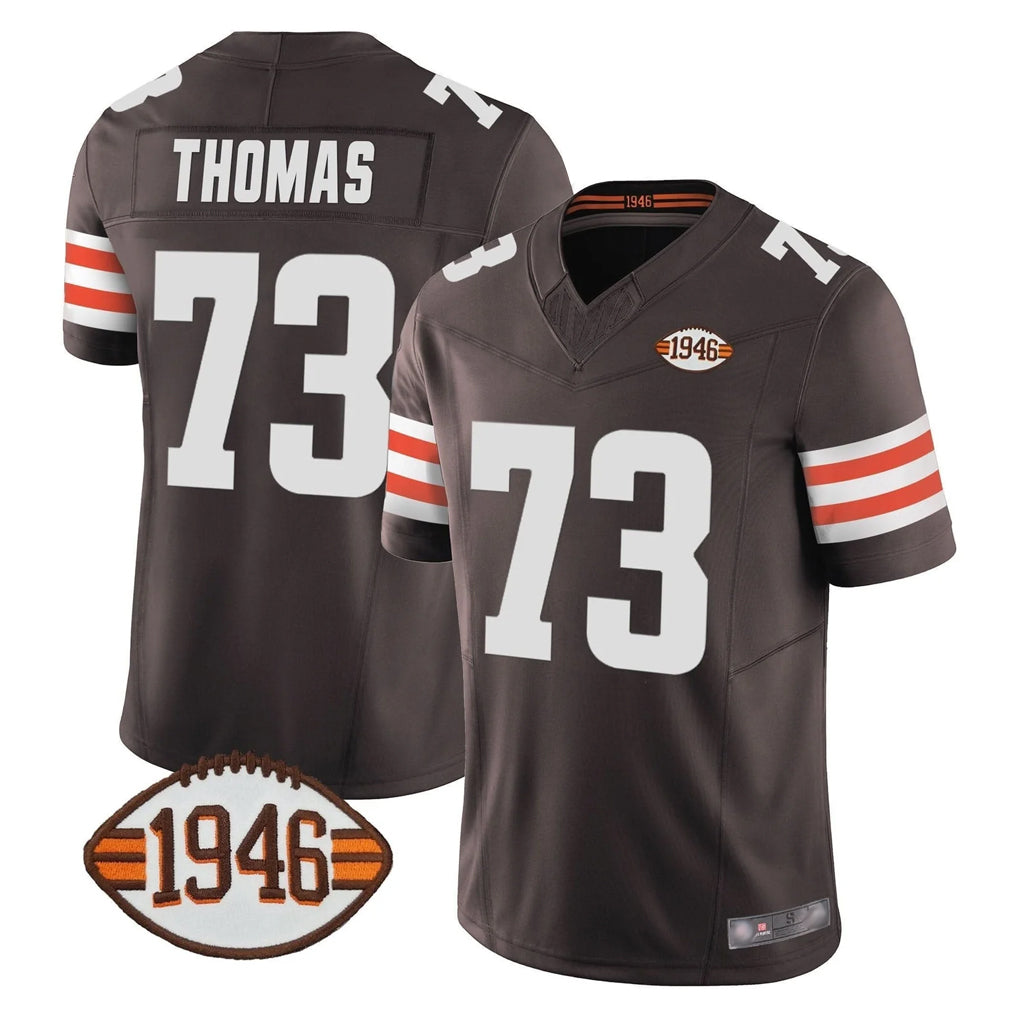 C.Browns #73 Joe Thomas Player Brown Vapor F.U.S.E. Limited Home Game Gdoa Stitched Jerseys