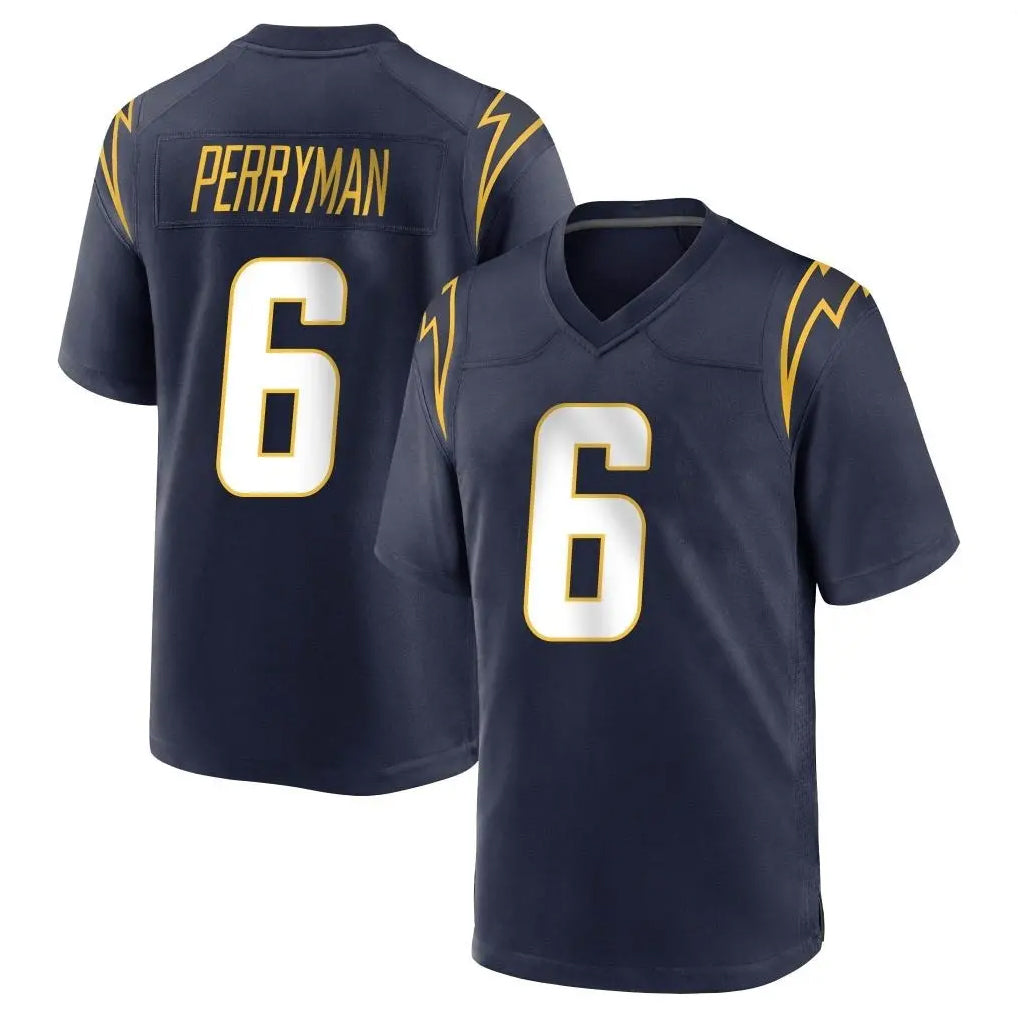 LA.Chargers #6 Denzel Perryman Player Navy Home Game Gdoa Stitched Jerseys