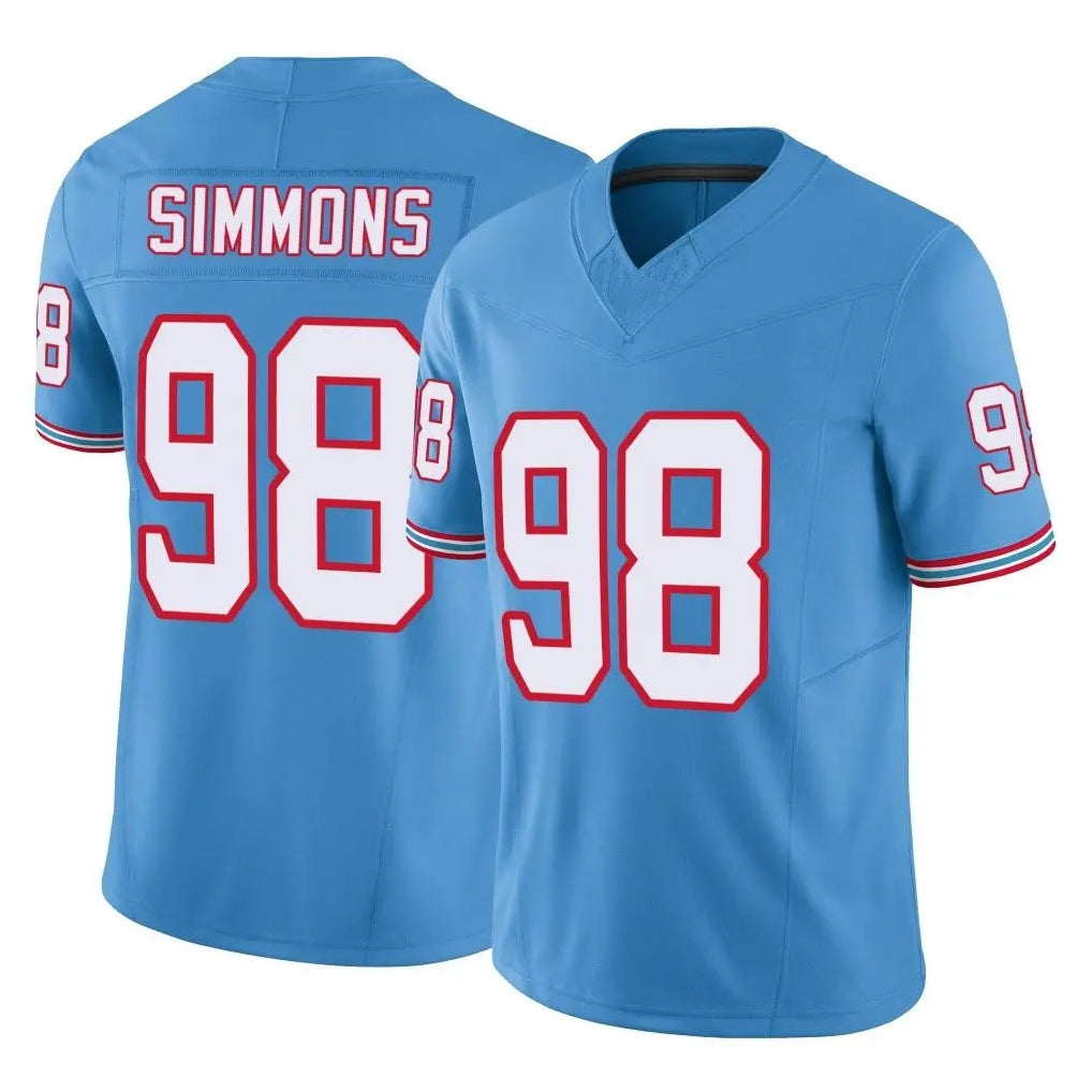 T.Titans #98 Jeffery Simmons Player Light Blue Limited Vapor F.U.S.E. Home Game Gdoa Stitched Jerseys