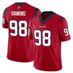 H.Texans #98 Sheldon Rankins Player Red Limited Vapor F.U.S.E. Home Game Gdoa Stitched Jerseys