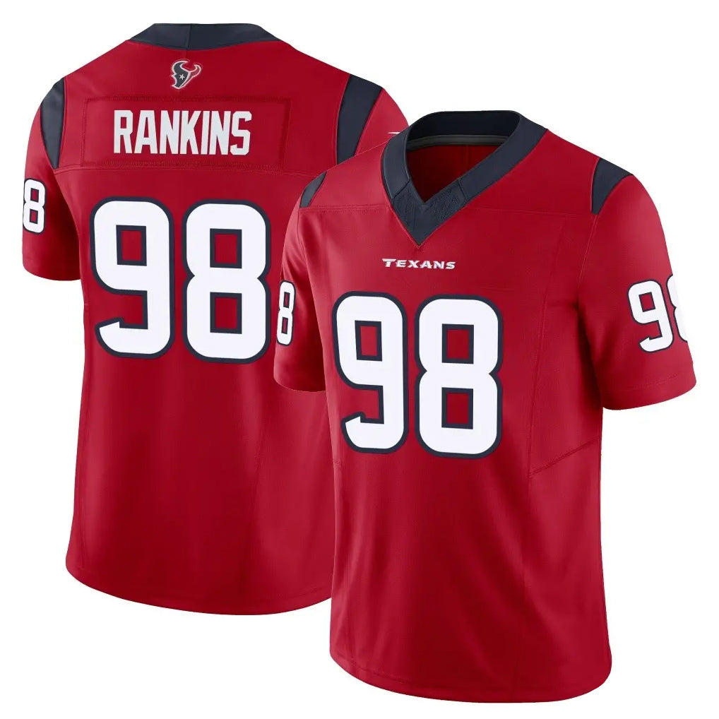 H.Texans #98 Sheldon Rankins Player Red Limited Vapor F.U.S.E. Home Game Gdoa Stitched Jerseys