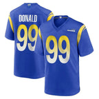 LA.Rams #99 Aaron Donald Player Royal Home Game Gdoa Stitched Jerseys
