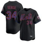 NY.Mets #34 Kodai Senga Player Black Alternate Home Limited Fdoa Stitched Jerseys