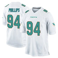 M.Dolphins #94 Jordan Phillips Player White Home Game Gdoa Stitched Jerseys
