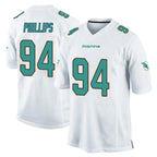 M.Dolphins #94 Jordan Phillips Player White Home Game Gdoa Stitched Jerseys