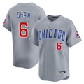 C.Cubs #6 Matt Shaw Player Gray Road Limited Home Gdoa Stitched Jerseys