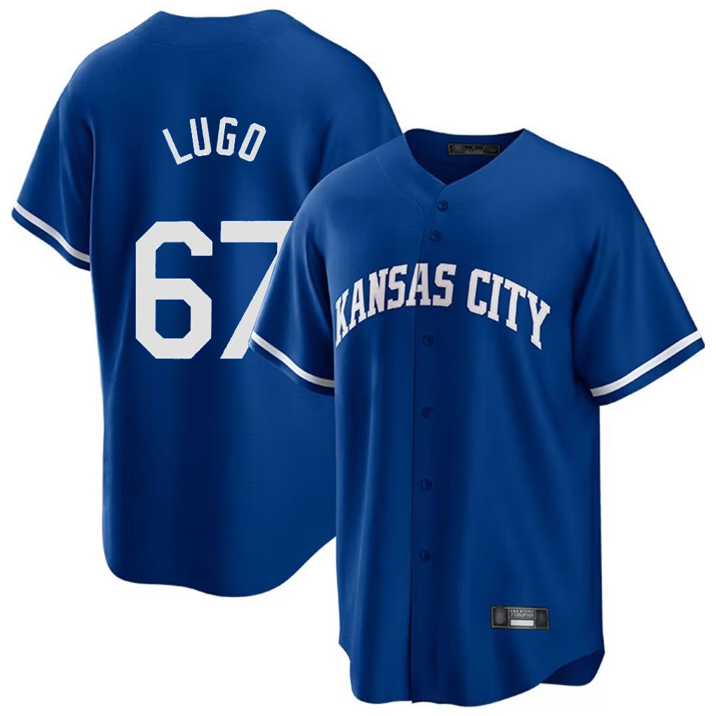 KC.Royals #67 Seth Lugo Player Royal Game Home Gdoa Stitched Jerseys