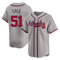 A.Braves #51 Chris Sale Player Gray Limited Home Game Gdoa Stitched Jerseys