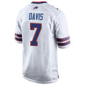 B.Bills #7 Ray Davis Player White Home Game Gdoa Stitched Jerseys