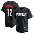 B.Orioles #12 Dylan Beavers Player Black City Connect Limited Home Game Gdoa Stitched Jerseys