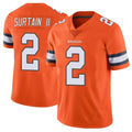 D.Broncos #2 Pat Surtain II Player Orange Vapor Untouchable Limited Home Game Gdoa Stitched Jerseys