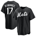 NY.Mets #17 Keith Hernandez Player Black Home Game Fdoa Stitched Jerseys