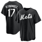 NY.Mets #17 Keith Hernandez Player Black Home Game Fdoa Stitched Jerseys