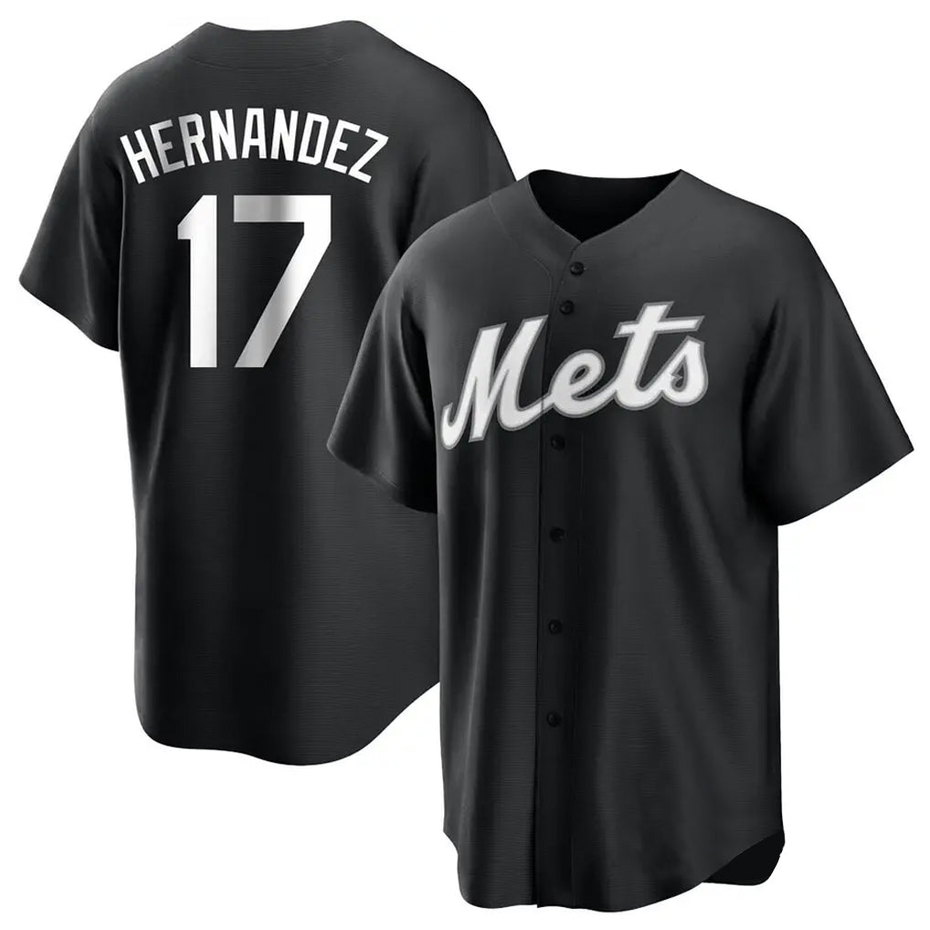 NY.Mets #17 Keith Hernandez Player Black Home Game Fdoa Stitched Jerseys