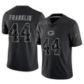 GB.Packers #44 Zaire Franklin Player Black Reflective Limited Home Game Gdoa Stitched Jerseys