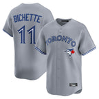 T.Blue Jays #11 Bo Bichette Player Gray Home Limited Fdoa Stitched Jerseys