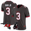 TB.Buccaneers #3 Rueben Bain Jr. Player Pewter Limited 2026 Season Vapor F.U.S.E. Home Game Gdoa Stitched Jerseys