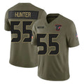 H.Texans #55 Danielle Hunter Player Olive 2025 Salute To Service Limited Game Gdoa Stitched Jerseys