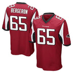 A.Falcons #65 Matthew Bergeron Player Red Color Vapor Home Game Gdoa Stitched Jerseys