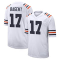 C.Bears #17 Tyson Bagent Player White Classic Home Game Gdoa Stitched Jerseys