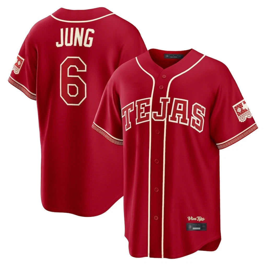 T.Rangers #6 Josh Jung Player Red 2026 City Connect Limited Fdoa Stitched Jerseys
