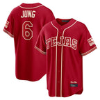 T.Rangers #6 Josh Jung Player Red 2026 City Connect Limited Fdoa Stitched Jerseys