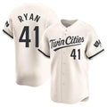 M.Twins #41 Joe Ryan Player Cream Home Limited Fdoa Stitched Jerseys