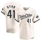 M.Twins #41 Joe Ryan Player Cream Home Limited Fdoa Stitched Jerseys