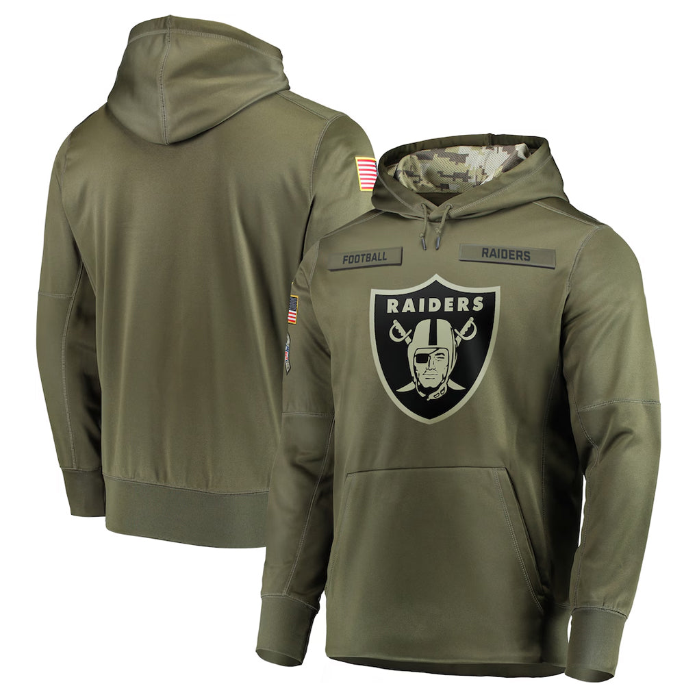 LV.Raiders ## Raiders Blank Player Olive Salute to Service Pullover Hoodies Home Game Gdoa Stitched Jerseys