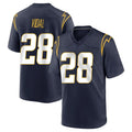 LA.Chargers #28 Kimani Vidal Player Navy Home Game Gdoa Stitched Jerseys