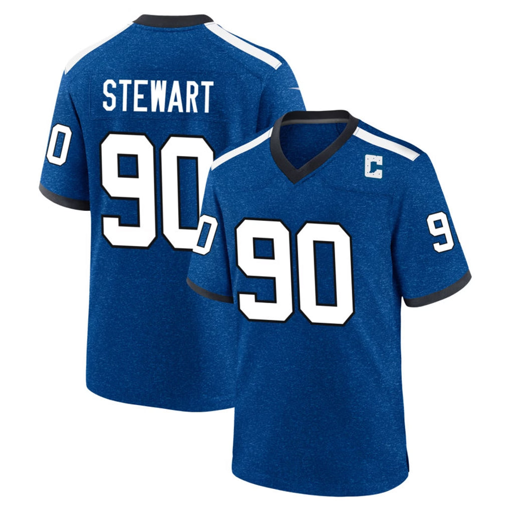 IN.Colts #90 Grover Stewart Player Royal Alternate Indiana Nights Home Game Gdoa Stitched Jerseys