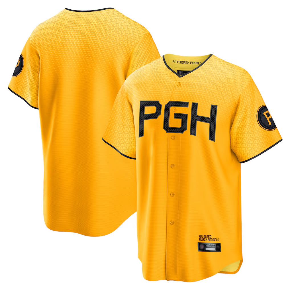 P.Pirates ## Pirates Blank Player Gold City Connect Home Game Fdoa Stitched Jerseys