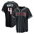 A.Diamondbacks #4 Ketel Marte Player Black Home Game Gdoa Stitched Jerseys