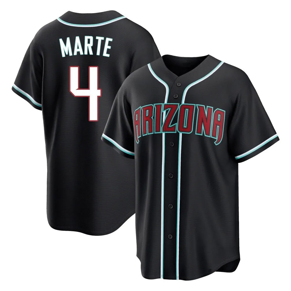 A.Diamondbacks #4 Ketel Marte Player Black Home Game Gdoa Stitched Jerseys