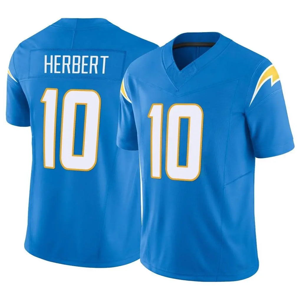 LA.Chargers #10 Justin Herbert Player Blue Limited Vapor F.U.S.E. Home Game Gdoa Stitched Jerseys