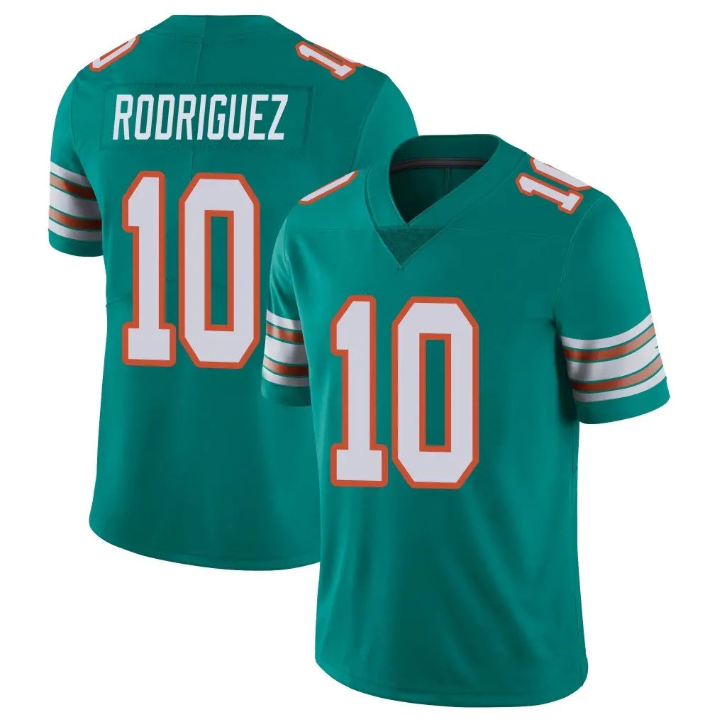 M.Dolphins #10 Jacob Rodriguez Player Aqua Limited Alternate Vapor Untouchable Home Game Gdoa Stitched Jerseys