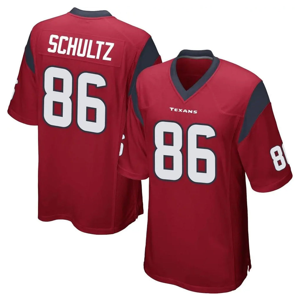 H.Texans #86 Dalton Schultz Player Red Home Game Gdoa Stitched Jerseys