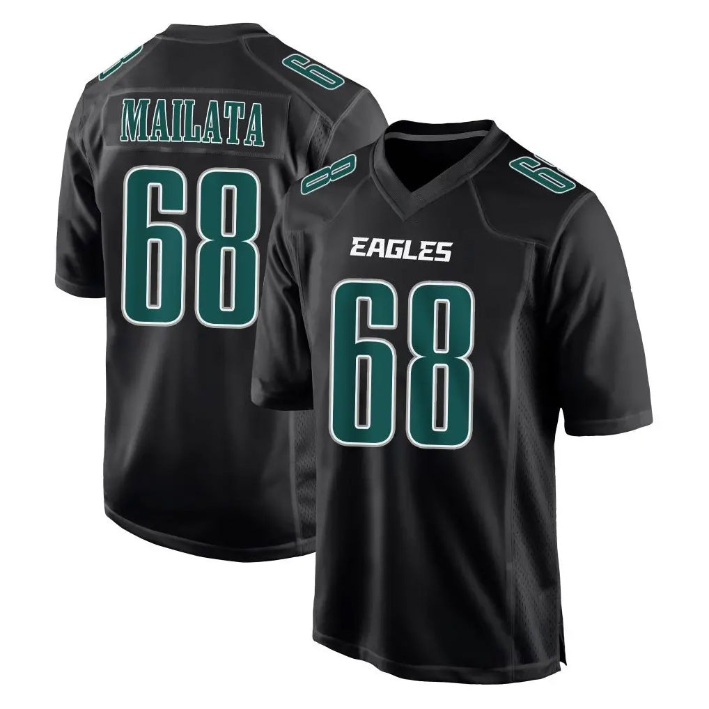 P.Eagles #68 Jordan Mailata Player Carbon Black Fashion Home Game Gdoa Stitched Jerseys