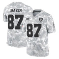 LV.Raiders #87 Michael Mayer Player Arctic Camo Salute To Service Limited Game Gdoa Stitched Jerseys