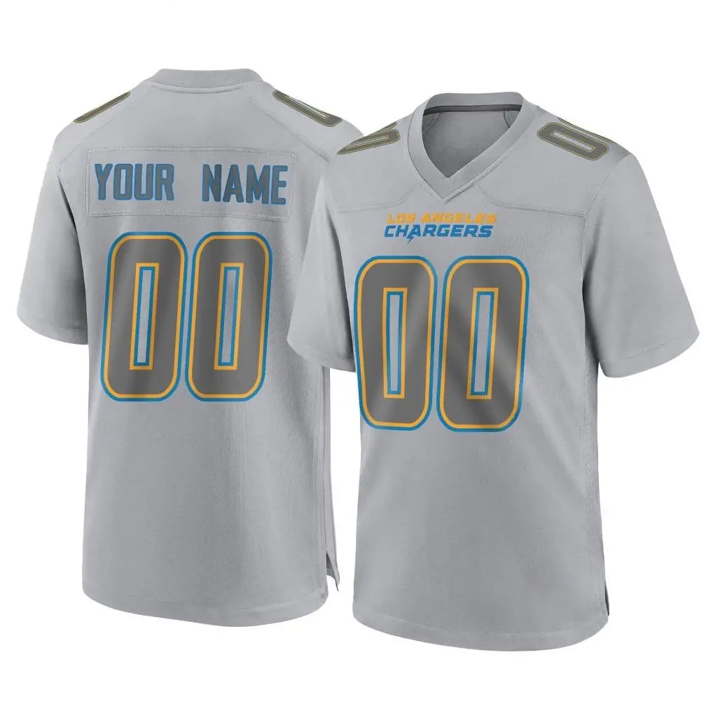 Custom LA.Chargers Gray Atmosphere Fashion Limited Game Any Name & Numbers Gdoa Stitched Jerseys