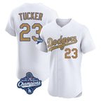 LA.Dodgers #23 Kyle Tucker Player Gold World Series Meet Limited Elite Home Fdoa Stitched Jerseys