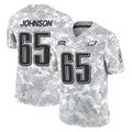 P.Eagles #65 Lane Johnson Player Arctic Camo Salute to Service Limited Game Gdoa Stitched Jerseys
