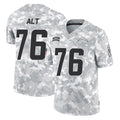 LA.Chargers #76 Joe Alt Player Arctic Camo Salute To Service Limited Game Gdoa Stitched Jerseys