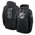 M.Dolphins #9 Joshua Uche Player 2026 Black Logo Pullover Hoodies Limited Game Gdoa Stitched Jerseys
