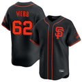 SF.Giants #62 Logan Webb Player Black Home Limited Fdoa Stitched Jerseys