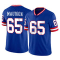 NY.Giants #65 Francis Mauigoa Player Royal Classic Vapor Home Game Gdoa Stitched Jerseys