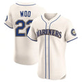 S.Mariners #22 Bryan Woo Player Cream Home Limited Elite Fdoa Stitched Jerseys