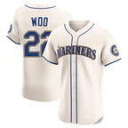 S.Mariners #22 Bryan Woo Player Cream Home Limited Elite Fdoa Stitched Jerseys