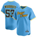 M.Brewers #53 Brandon Woodruff Player Light Blue City Connect Home Limited Fdoa Stitched Jerseys